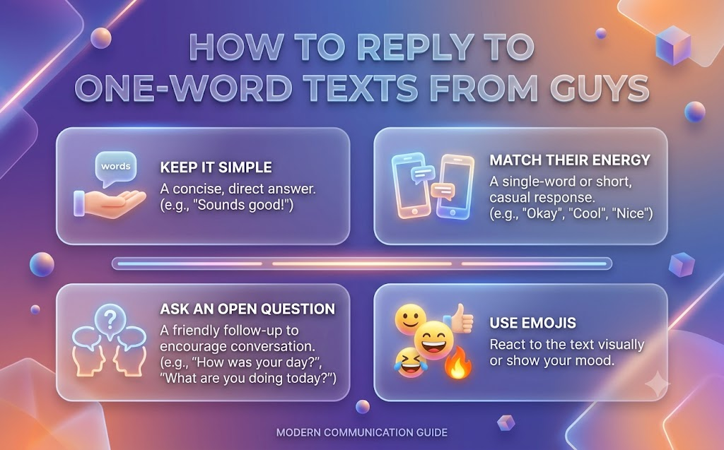 How To Reply To One-Word Texts From Guys