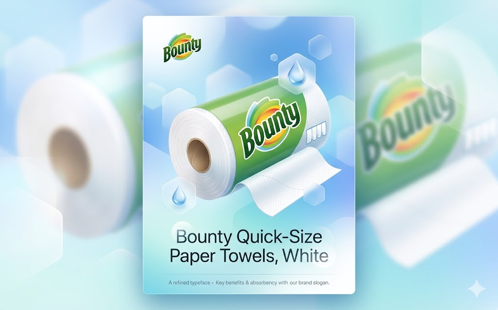 Bounty Quick-Size Paper Towels, White